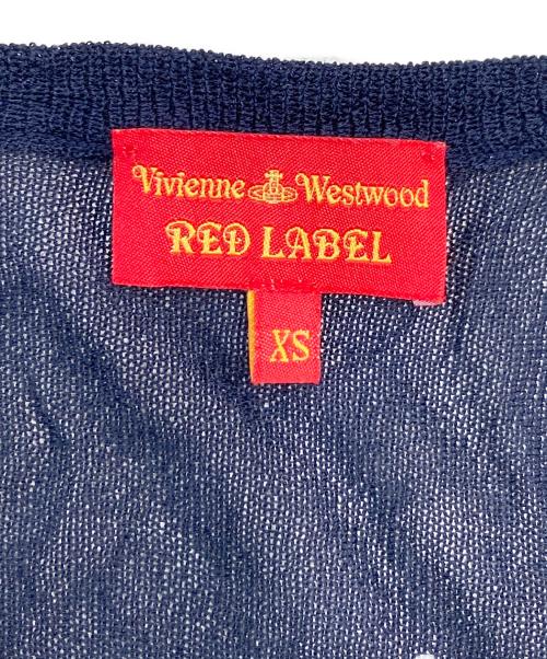 Vivienne Westwood RED LABEL（ヴィヴィアンウエストウッドレッドレーベル）Vivienne Westwood RED LABEL (ヴィヴィアンウエストウッドレッドレーベル) シアーニット ネイビー サイズ:SIZE XSの古着・服飾アイテム