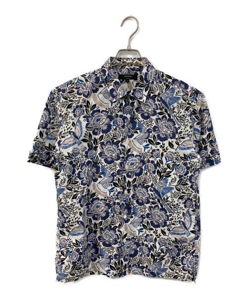 JOSEPH HOMME（ジョゼフ オム）JOSEPH HOMME (ジョゼフ オム) 新柄【洗える】メキシカントロピカルプリント 半袖レギュラーカラーシャツ ホワイト サイズ:SIZE 46の古着・服飾アイテム