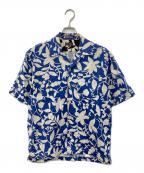 PAUL SMITHポールスミス）の古着「フレットワークプリント シャツ」｜ブルー