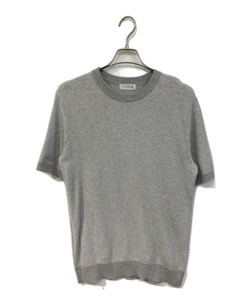 MACKINTOSH LONDON（マッキントッシュ ロンドン）MACKINTOSH LONDON (マッキントッシュ ロンドン) 交編メランジコットンニットT グレー サイズ:SIZE Lの古着・服飾アイテム