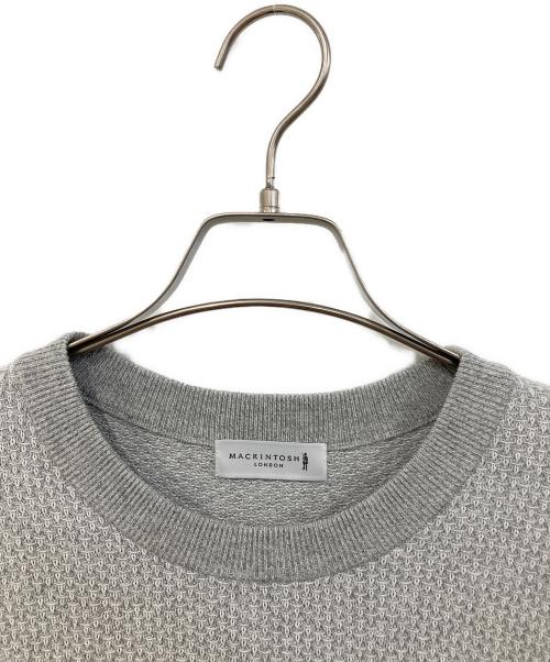 MACKINTOSH LONDON（マッキントッシュ ロンドン）MACKINTOSH LONDON (マッキントッシュ ロンドン) 交編メランジコットンニットT グレー サイズ:SIZE Lの古着・服飾アイテム