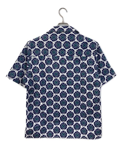 EDIFICE（エディフィス）EDIFICE (エディフィス) LIBERTY  パターン プリント オープンカラー 半袖シャツ ホワイト サイズ:SIZE M 未使用品の古着・服飾アイテム