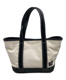 PORTER GIRL（ポーターガール）の古着「BOYFRIEND TOTE  TOTE BAG/ボーイフレンド トート トートバッグ」｜ホワイト×ブラック