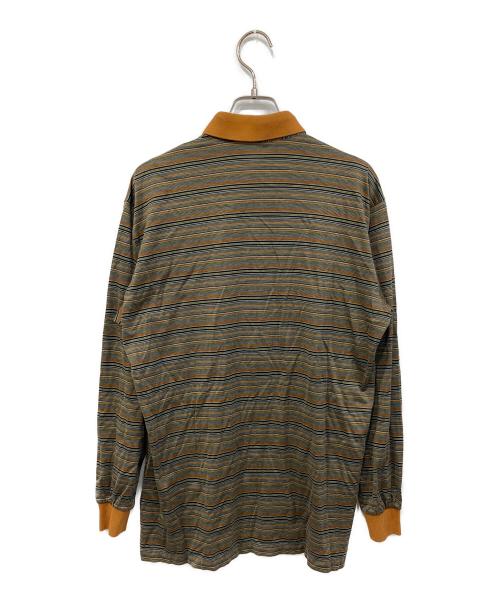 Christian Dior（クリスチャン ディオール）Christian Dior (クリスチャン ディオール) ボーダーポロシャツ ブラウン サイズ:SIZE Mの古着・服飾アイテム