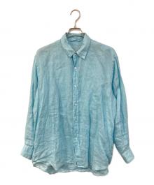 NORMANDY LINEN（ノルマンディーリネン）の古着「リネンシャツ」｜ブルー