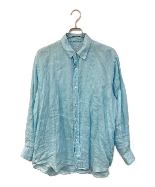 NORMANDY LINEN（ノルマンディーリネン）NORMANDY LINEN (ノルマンディーリネン) リネンシャツ ブルー サイズ:SIZE Lの古着・服飾アイテム