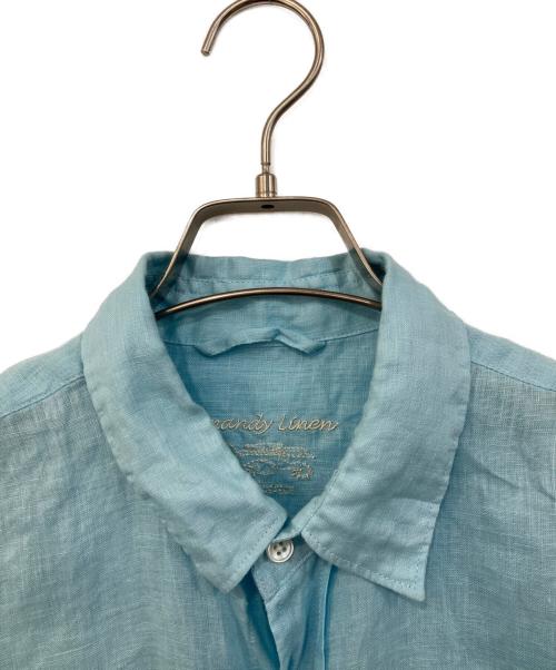 NORMANDY LINEN（ノルマンディーリネン）NORMANDY LINEN (ノルマンディーリネン) リネンシャツ ブルー サイズ:SIZE Lの古着・服飾アイテム