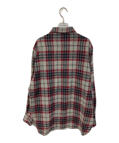 WOOLRICH（ウールリッチ）WOOLRICH (ウールリッチ) ウールチェックシャツ グレー×レッド サイズ:SIZE Lの古着・服飾アイテム