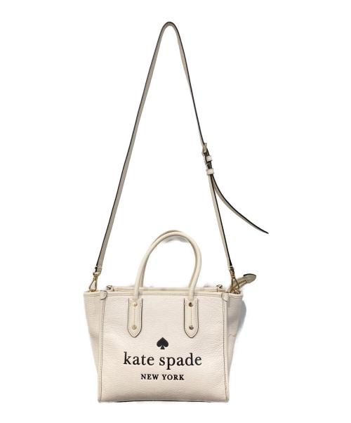 Kate Spade（ケイトスペード）Kate Spade (ケイトスペード) 2WAY SMALL TOTEバッグ/ツーウェイ スモール トートバッグ ホワイトの古着・服飾アイテム
