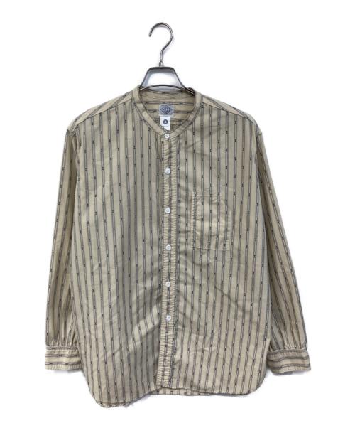 POST O'ALLS（ポストオーバーオールズ）POST O'ALLS (ポストオーバーオールズ) Band Collar Shirt/バンドカラーシャツ アイボリー サイズ:SIZE Mの古着・服飾アイテム