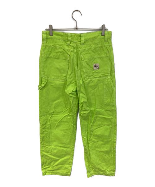 stussy（ステューシー）stussy (ステューシー) キャンバスダブルニーパンツ イエロー サイズ:28の古着・服飾アイテム