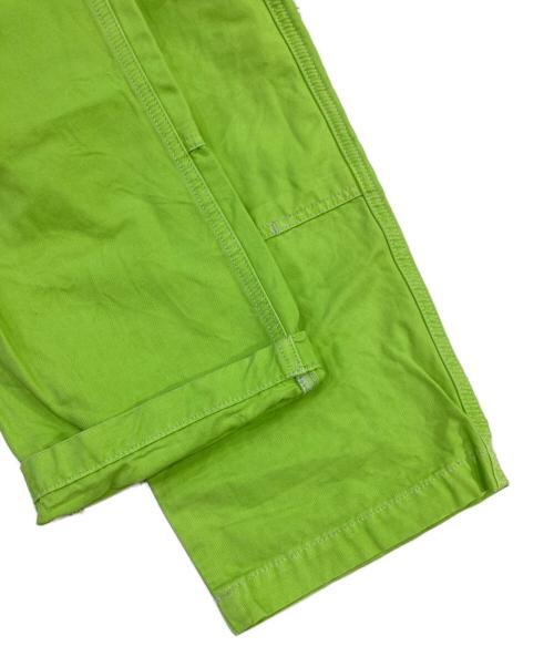 stussy（ステューシー）stussy (ステューシー) キャンバスダブルニーパンツ イエロー サイズ:28の古着・服飾アイテム