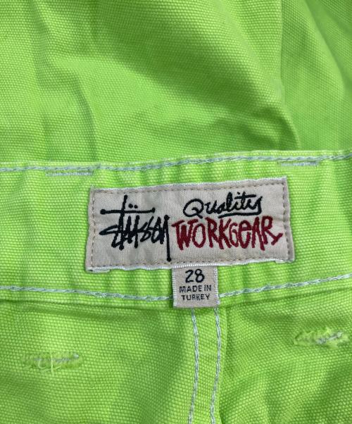 stussy（ステューシー）stussy (ステューシー) キャンバスダブルニーパンツ イエロー サイズ:28の古着・服飾アイテム