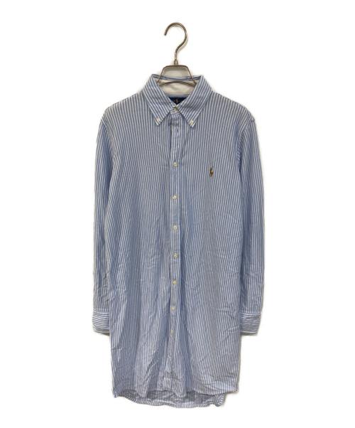 RALPH LAUREN（ラルフローレン）RALPH LAUREN (ラルフローレン) KNIT OXFORDシャツワンピース ブルー サイズ:SIZE Lの古着・服飾アイテム