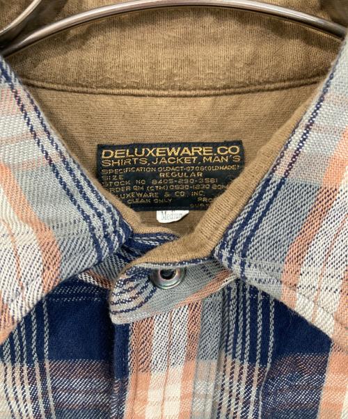 Deluxeware（デラックスウェア）Deluxeware (デラックスウェア) ヘビーネルシャツ ネイビー サイズ:SIZE Mの古着・服飾アイテム