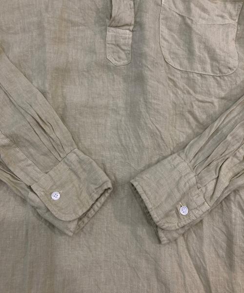 SOUTIENCOL（スティアンコル）SOUTIENCOL (スティアンコル) リネンプルオーバーシャツ グリーン サイズ:2の古着・服飾アイテム