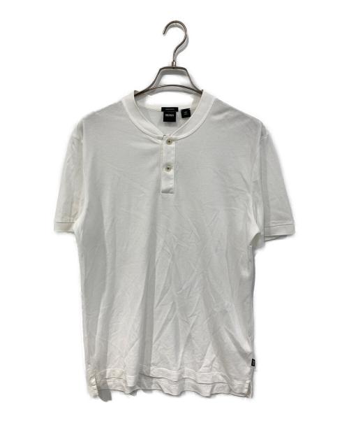 BOSS（ボス）BOSS (ボス) ヘンリーネックTシャツ ホワイト サイズ:SIZE Mの古着・服飾アイテム