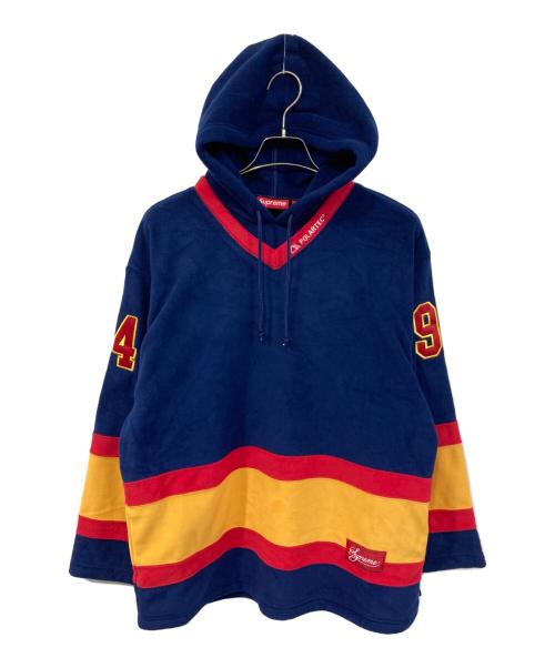 SUPREME（シュプリーム）SUPREME (シュプリーム) Polartec Hooded Hockey Jersey/ポーラテック・フーデッド・ホッケージャージ ブルー サイズ:SIZE Mの古着・服飾アイテム
