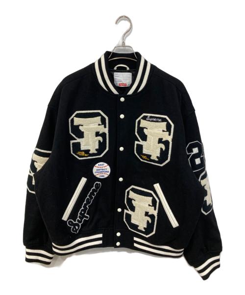 SUPREME（シュプリーム）SUPREME (シュプリーム) Drill Team Varsity Jacket/ドリル・チーム・バーシティ・ジャケット ブラック サイズ:SIZE XLの古着・服飾アイテム