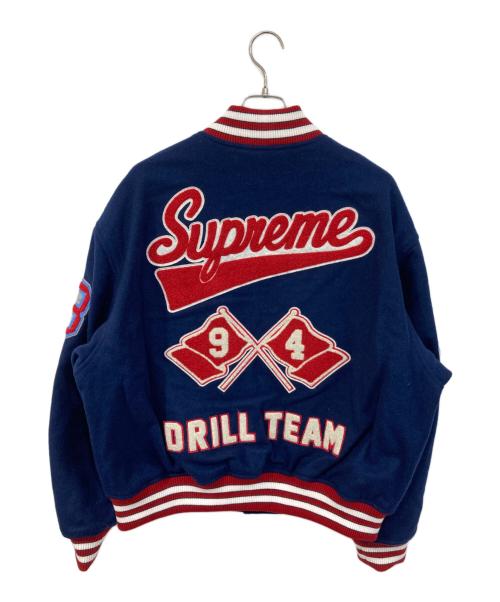 SUPREME（シュプリーム）SUPREME (シュプリーム) Drill Team Varsity Jacket/ドリル・チーム・バーシティ・ジャケット ネイビー サイズ:SIZE Lの古着・服飾アイテム