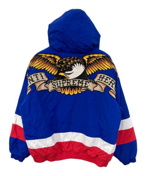 SUPREME（シュプリーム）SUPREME (シュプリーム) ANTIHERO Stadium Jacket/アンタイヒーロー スタジアム ジャケット ブルー サイズ:SIZE Lの古着・服飾アイテム