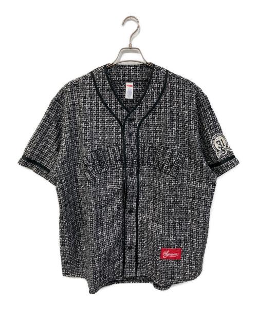 SUPREME（シュプリーム）SUPREME (シュプリーム) Boucle baseball jersey/ブークレ ベースボール ジャージ ブラック サイズ:SIZE Lの古着・服飾アイテム