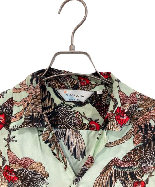 NIPOALOHA（二ポアロハ）NIPOALOHA (二ポアロハ) Aroha Shirt/アロハシャツ グリーン サイズ:SIZE 2の古着・服飾アイテム