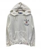 POLO RALPH LAURENポロ・ラルフローレン）の古着「Shield Fleece Hoodie/シールド フリース フーディー」｜ホワイト