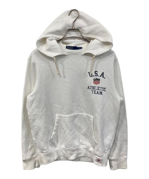 POLO RALPH LAUREN（ポロ・ラルフローレン）POLO RALPH LAUREN (ポロ・ラルフローレン) Shield Fleece Hoodie/シールド フリース フーディー ホワイト サイズ:SIZE Mの古着・服飾アイテム