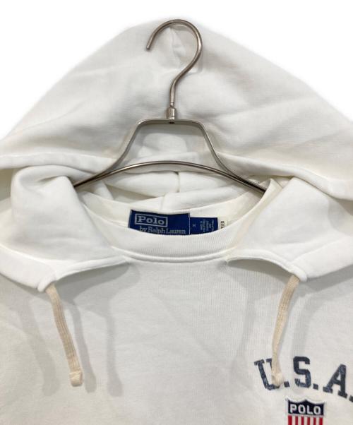POLO RALPH LAUREN（ポロ・ラルフローレン）POLO RALPH LAUREN (ポロ・ラルフローレン) Shield Fleece Hoodie/シールド フリース フーディー ホワイト サイズ:SIZE Mの古着・服飾アイテム