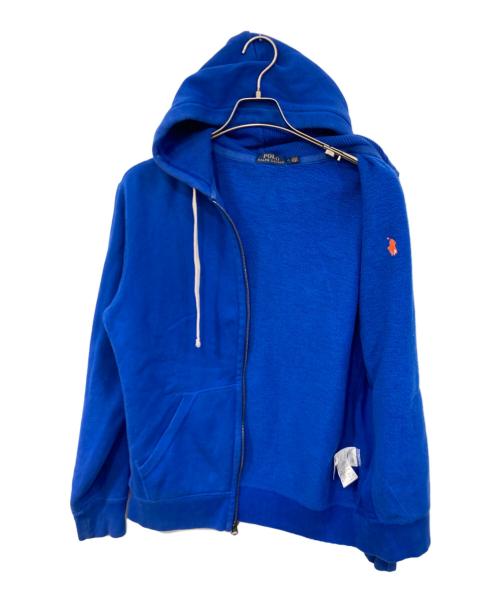 POLO RALPH LAUREN（ポロ・ラルフローレン）POLO RALPH LAUREN (ポロ・ラルフローレン) 裏起毛ジップパーカー ブルー サイズ:SIZE Mの古着・服飾アイテム