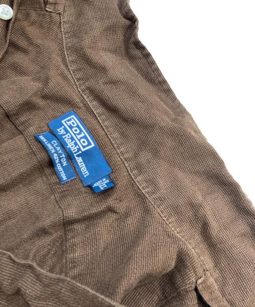 POLO RALPH LAUREN（ポロ・ラルフローレン）POLO RALPH LAUREN (ポロ・ラルフローレン) CRAYTON コットンリネンシャツ ブラウン サイズ:SIZE XLの古着・服飾アイテム