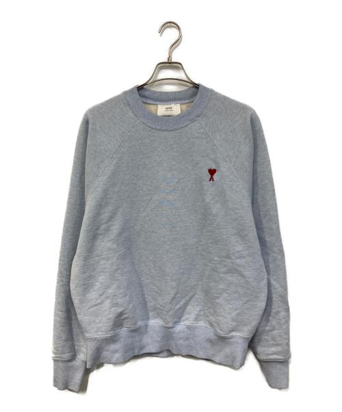 AMI PARIS（アミ パリス）AMI PARIS (アミ パリス) De Coeur Sweatshirt/ドゥ クール スウェットシャツ スカイブルー サイズ:SIZE XLの古着・服飾アイテム