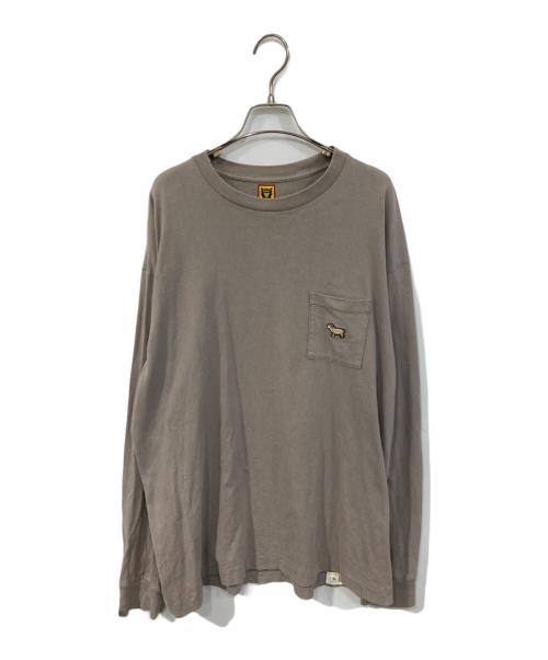 HUMAN MADE（ヒューマンメイド）HUMAN MADE (ヒューマンメイド) pocket L/S TEE ブラウン サイズ:SIZE XLの古着・服飾アイテム