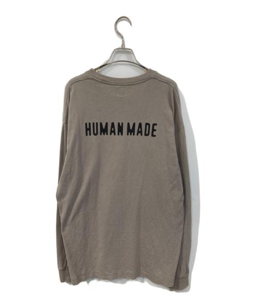 HUMAN MADE（ヒューマンメイド）HUMAN MADE (ヒューマンメイド) pocket L/S TEE ブラウン サイズ:SIZE XLの古着・服飾アイテム
