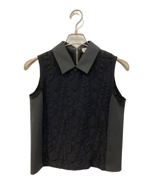 REKISAMI（レキサミ）REKISAMI (レキサミ) ノースリーブレースブラウス ブラック サイズ:SIZE 1の古着・服飾アイテム