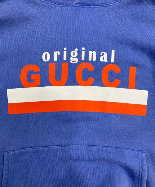 GUCCI（グッチ）GUCCI (グッチ) Print Sweatshirt ブルー サイズ:SIZE Mの古着・服飾アイテム