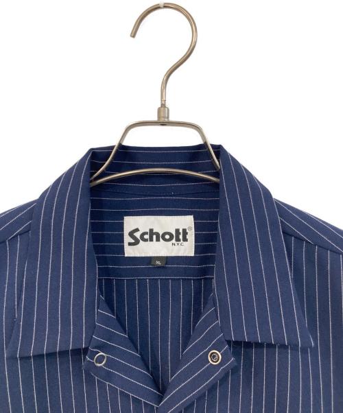 Schott（ショット）Schott (ショット) オープンカラーシャツ ネイビー サイズ:SIZE XLの古着・服飾アイテム