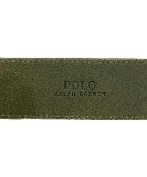POLO RALPH LAUREN（ポロ・ラルフローレン）POLO RALPH LAUREN (ポロ・ラルフローレン) スエードレザーベルト グリーン サイズ:32の古着・服飾アイテム