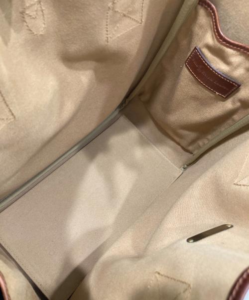 POLO RALPH LAUREN（ポロ・ラルフローレン）POLO RALPH LAUREN (ポロ・ラルフローレン) 千鳥柄トートバッグ ベージュの古着・服飾アイテム