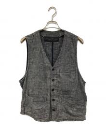 Porter Classic（ポータークラシック）の古着「SASHIKO LINEN PREMIUM CLASSIC VEST/サシコ リネン プレミアム クラシック ベスト」｜グレー