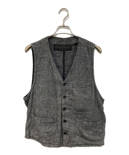 Porter Classic（ポータークラシック）Porter Classic (ポータークラシック) SASHIKO LINEN PREMIUM CLASSIC VEST/サシコ リネン プレミアム クラシック ベスト グレー サイズ:SIZE Mの古着・服飾アイテム