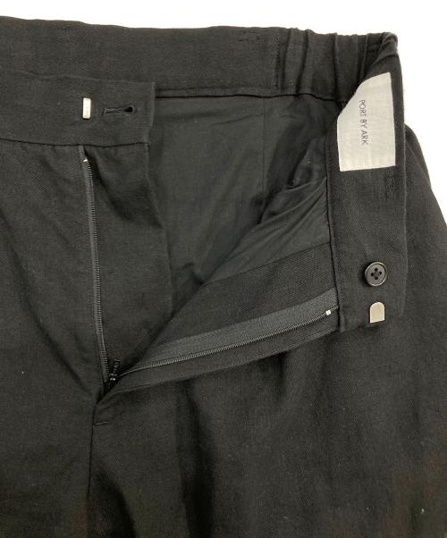 PORT BY ARK（ポートバイアーク）PORT BY ARK (ポートバイアーク) Baggy Trousers/バギー・トラウザーズ ブラック サイズ:SIZE 2の古着・服飾アイテム