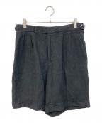 MARKAマーカ）の古着「OFFICER TWO TUCK SHORTS/オフィサー ツータック ショーツ」｜ブラック