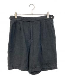 MARKA（マーカ）の古着「OFFICER TWO TUCK SHORTS/オフィサー ツータック ショーツ」｜ブラック