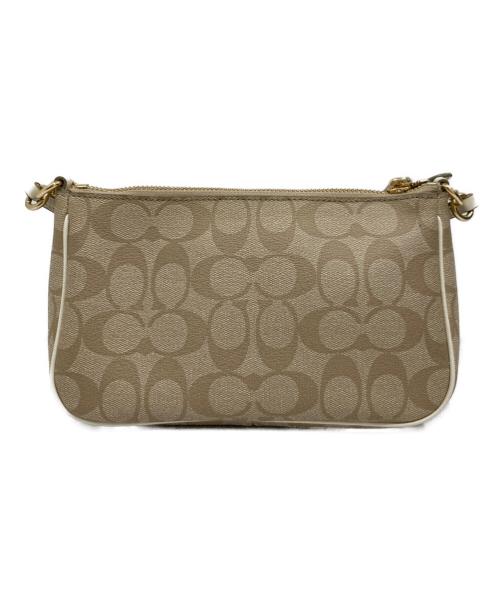 COACH（コーチ）COACH (コーチ) シグネチャーショルダーポーチ ベージュの古着・服飾アイテム