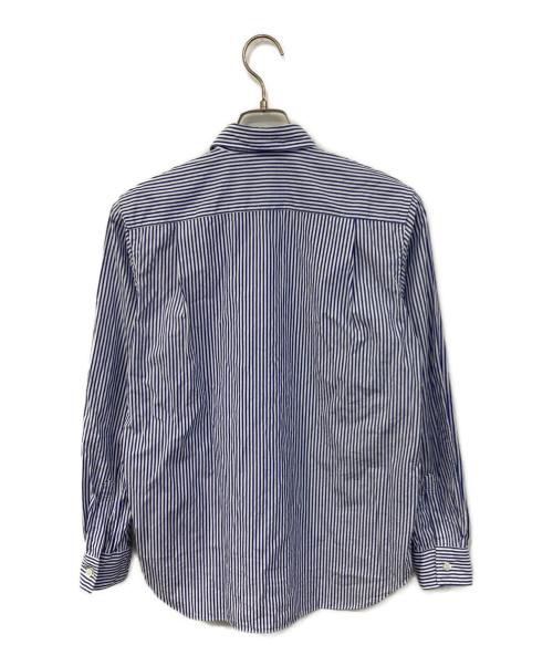 PLAY COMME des GARCONS（プレイコムデギャルソン）PLAY COMME des GARCONS (プレイコムデギャルソン) Stripe Shirt With Black Emblem Pattern A ブルー サイズ:xsの古着・服飾アイテム