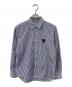 PLAY COMME des GARCONS（プレイコムデギャルソン）の古着「Stripe Shirt With Black Emblem Pattern A」｜ブルー
