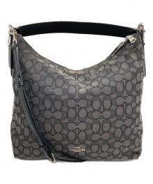 COACH（コーチ）の古着「シグネチャー2WAYバッグ」｜グレー
