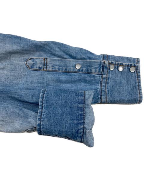HUSBANDS（ハズバンズ）HUSBANDS (ハズバンズ) 別注 western shirt in denim/ウエスタン シャツ イン デニム インディゴ サイズ:SIZE 42の古着・服飾アイテム